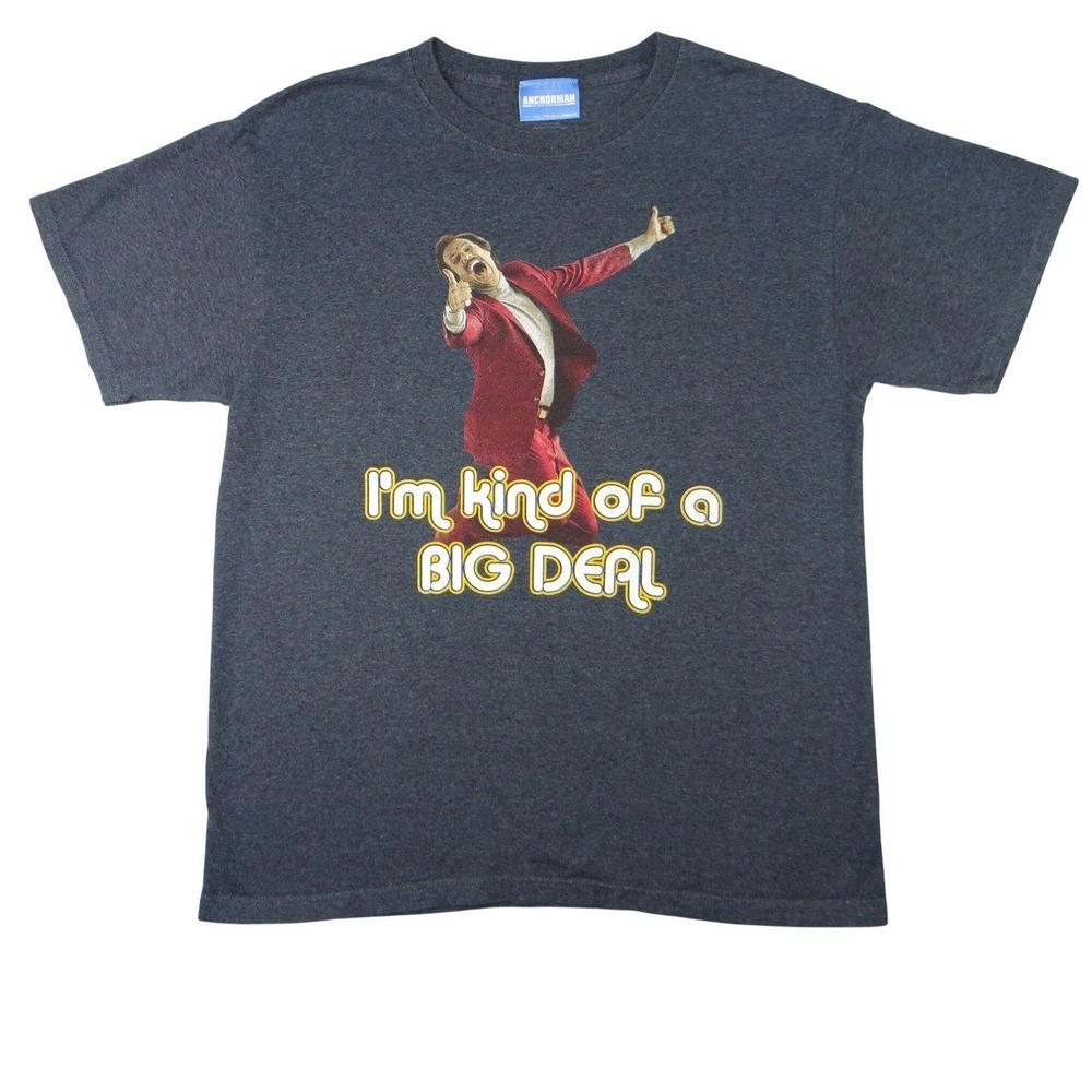Anchorman The Legend of Ron Burgundy T Shirt Men's Large Graphic Tee Movie Quote